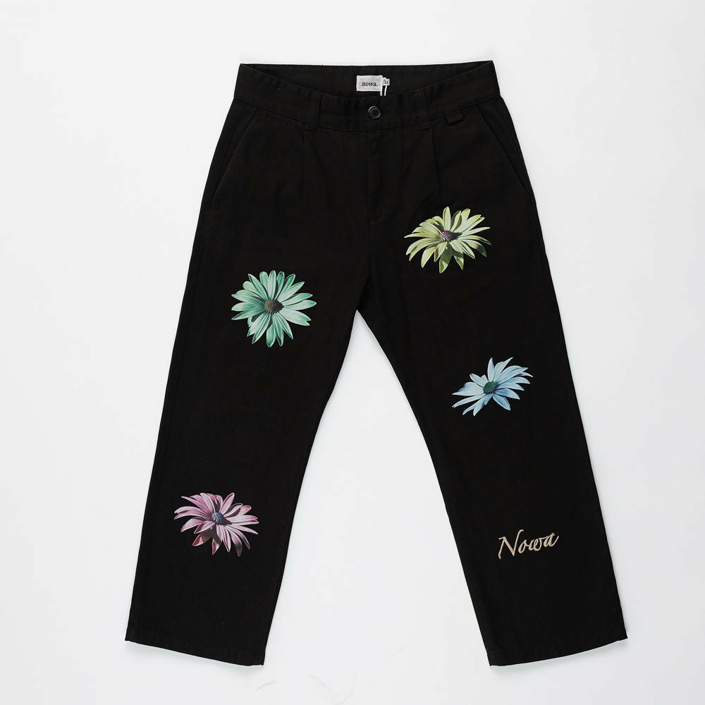 1990 Cropped Relaxed Leg Flower Trouser