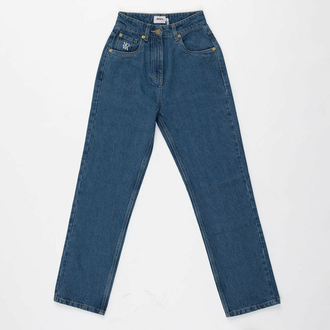 1993 High Waisted Straight Leg Jean in Mid Blue