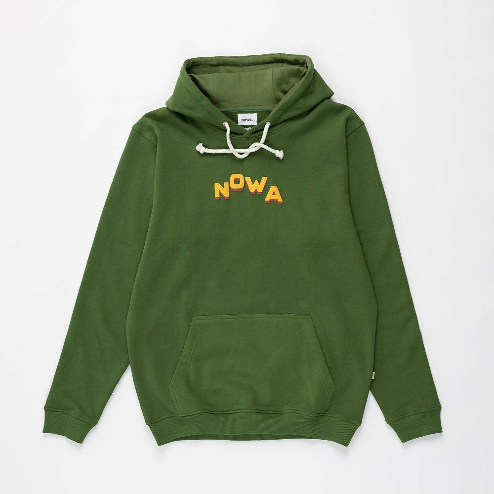 Block Regular Hooded Sweatshirt in Green