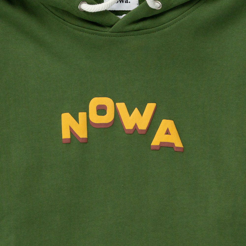 Block Regular Hooded Sweatshirt in Green