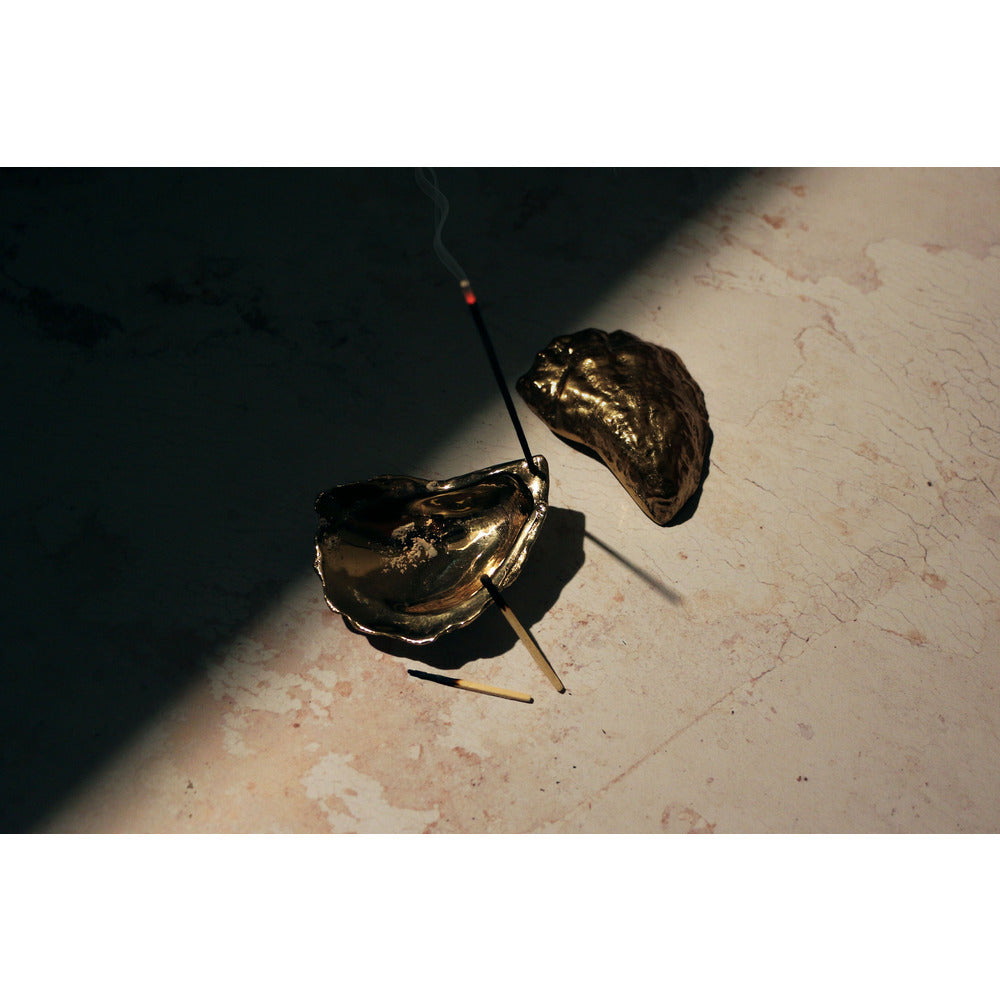 Oyster Incense  Holder - Brass