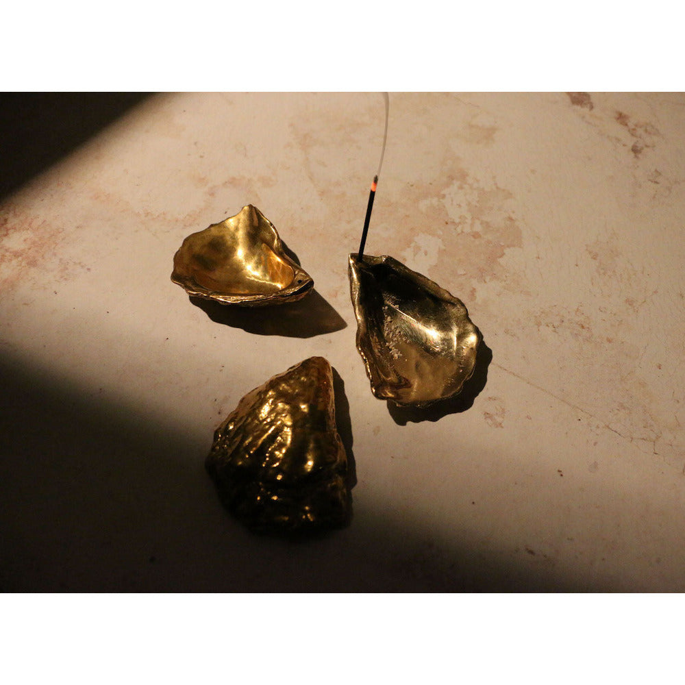 Oyster Incense  Holder - Brass