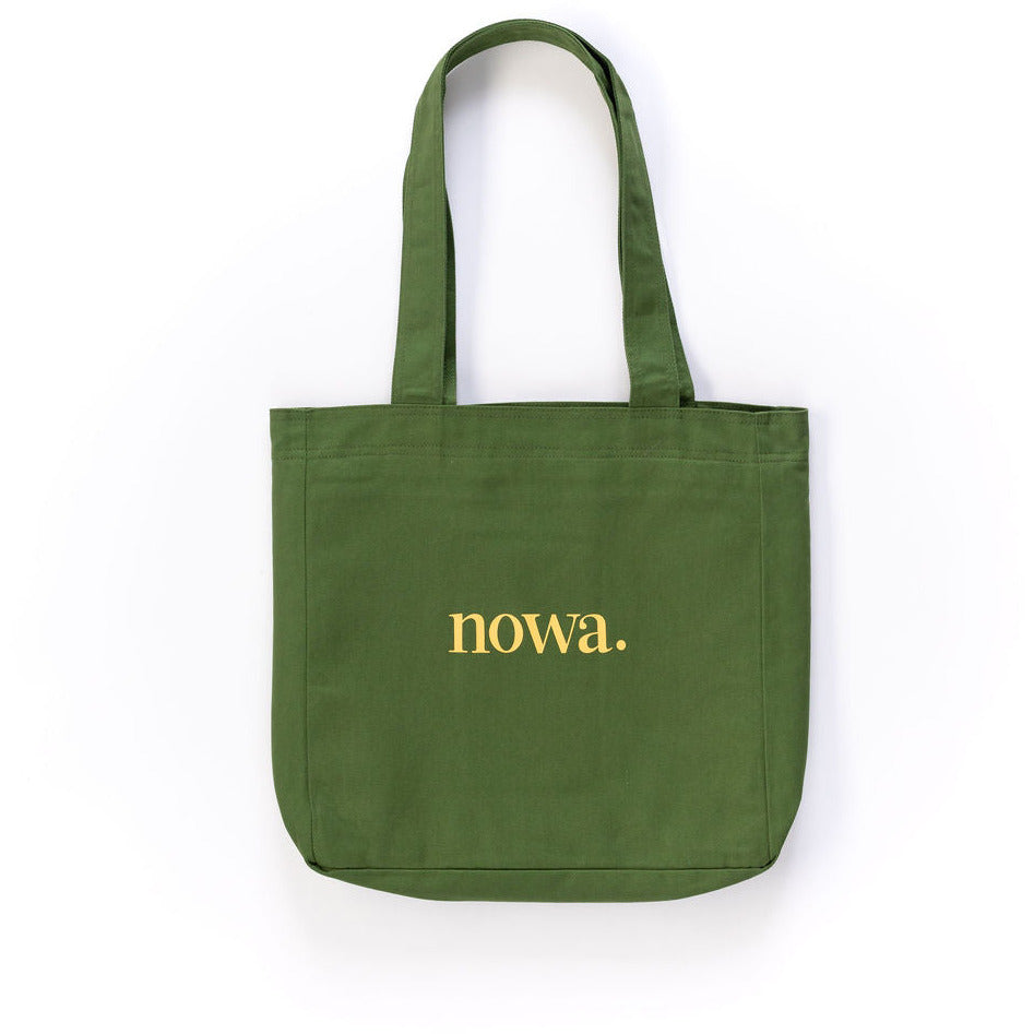 Medium Green Denim Tote Bag
