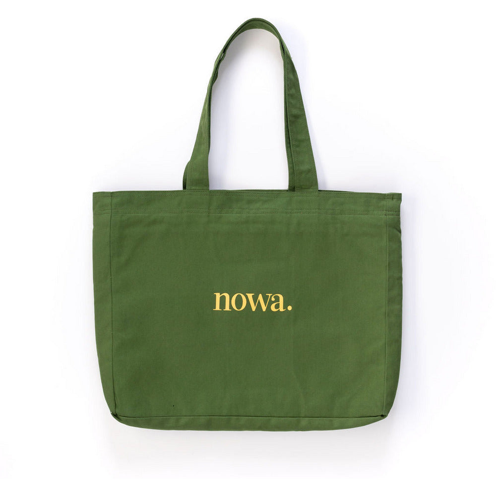 Large Green Denim Tote Bag - Nowa Tote Bag in 12.5oz Denim