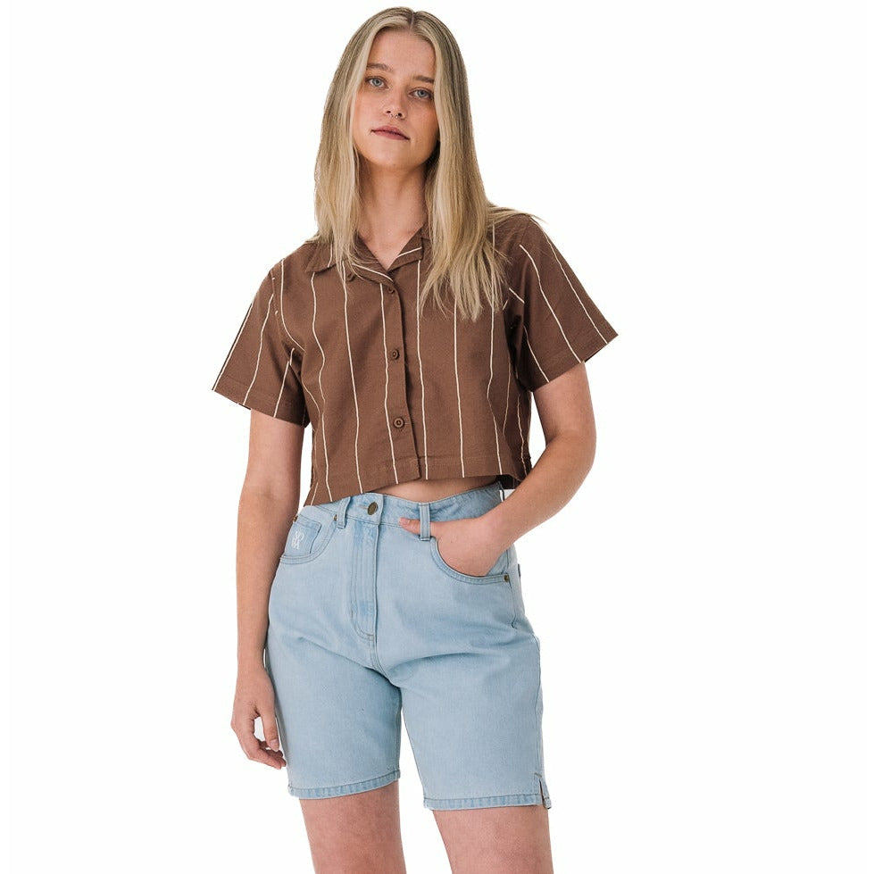 Cropped Camp Collar Shirt