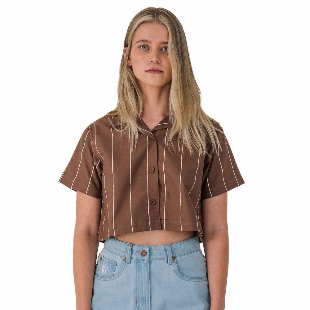 Cropped Camp Collar Shirt